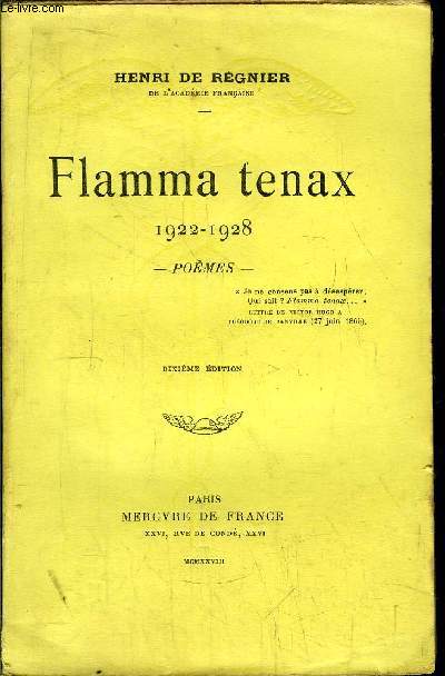 FLAMMA TENAX 1922-1928