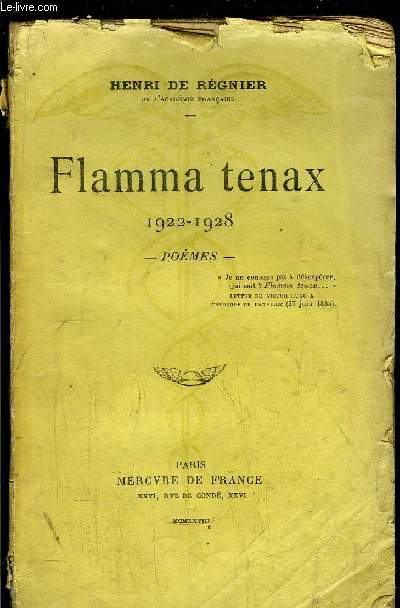 FLAMMA TENAX 1922-1928