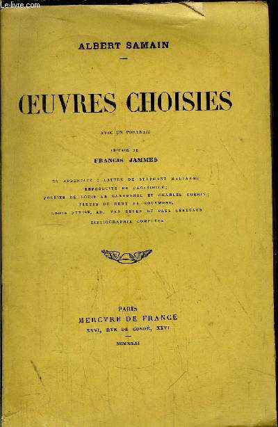 OEUVRES CHOISIES