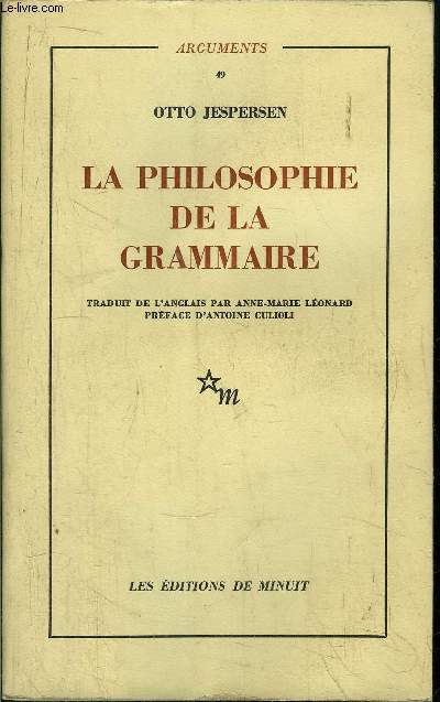 LA PHILOSPHIE DE LA GRAMMAIRE