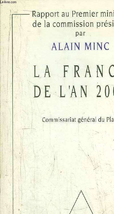 LA FRANCE DE L'AN 2000 - COMMISSARIAT GENERAL DU PLAN