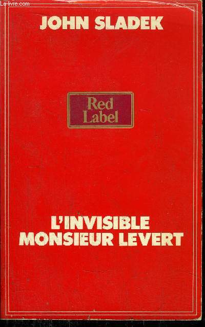 L'INVISIBLE MONSIEUR LEVERT - COLLECTION RED LABEL
