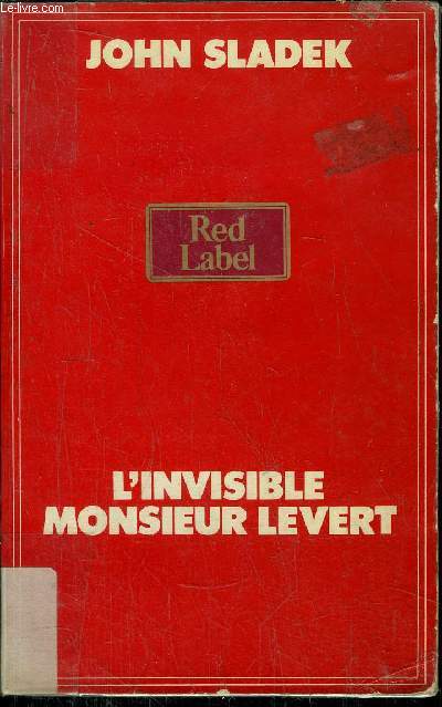 L'INVISIBLE MONSIEUR LEVERT - COLLECTION RED LABEL