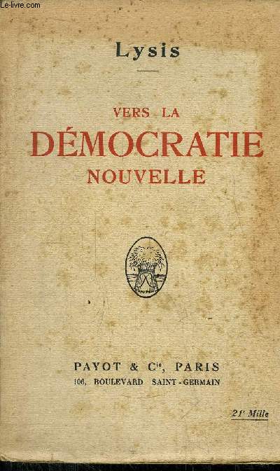 VERS LA DEMOCRATIE NOUVELLE