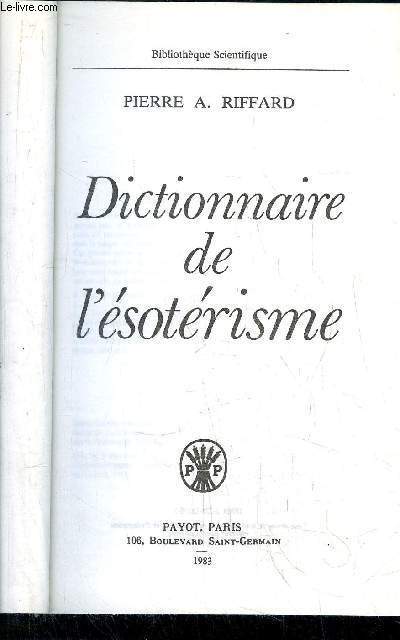 DICTIONNAIRE DE L'ESOTERISME