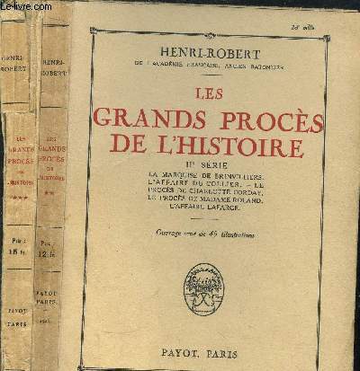 LES GRANDS PROCES DE L'HISTOIRE - 2 VOLUMES - SERIE 2+3