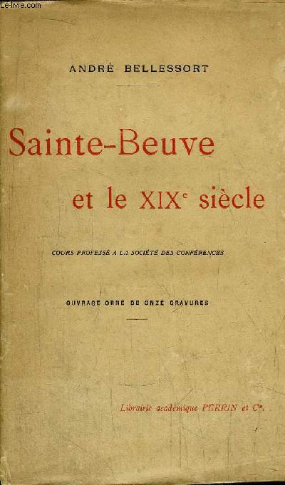 SAINTE-BEUVE ET LE XIXme SIECLE