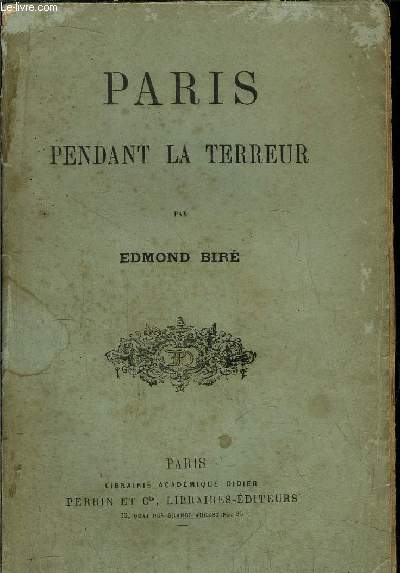 PARIS PENDANT LA TERREUR
