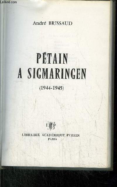 PETAIN A SIGMARINGEN