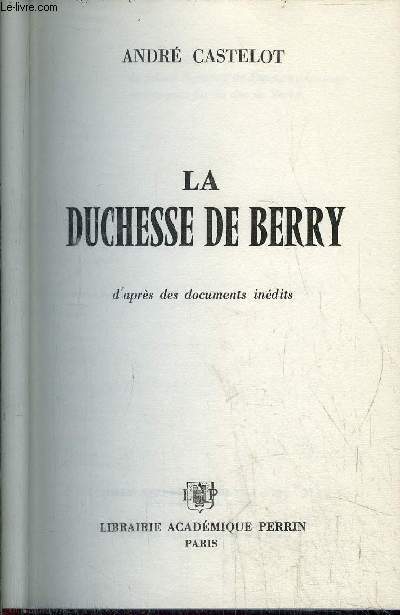 LA DUCHESSE DE BERRY