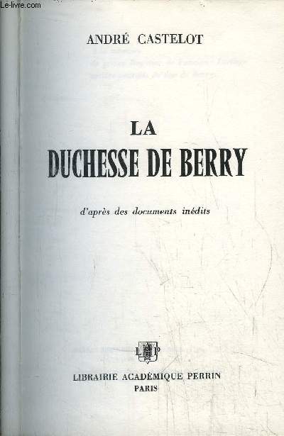 LA DUCHESSE DE BERRY