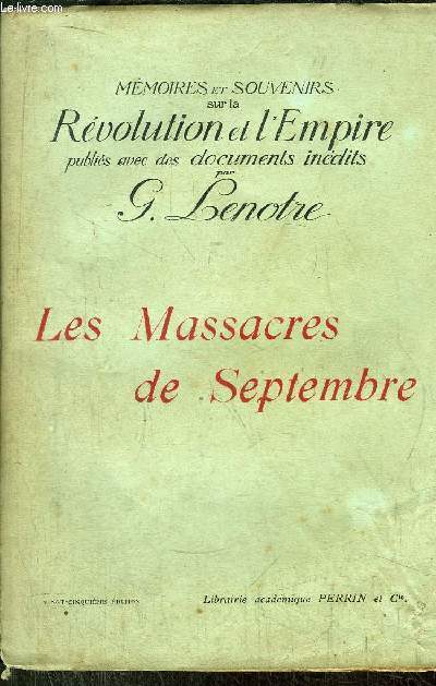 LES MASSACRES DE SEPTEMBRE