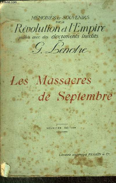 LES MASSACRES DE SEPTEMBRE