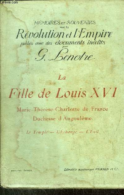 LA FILLE DE LOUIS XVI