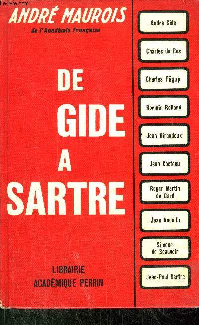 DE GIDE A SARTRE