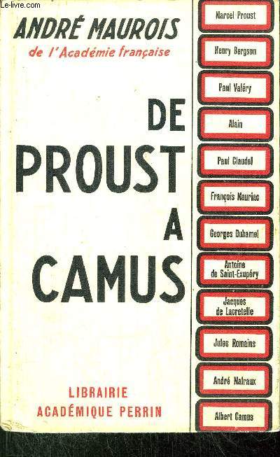 DE PROUST A CAMUS
