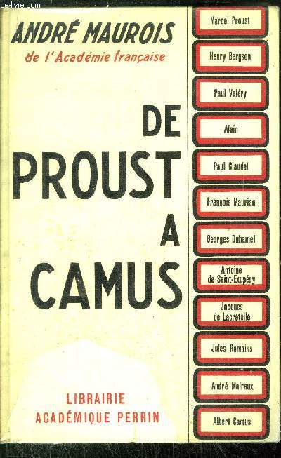DE PROUST A CAMUS