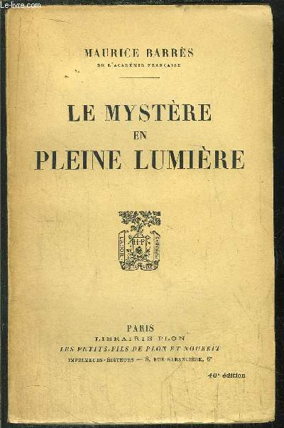 LE MYSTERE EN PLEINE LUMIERE