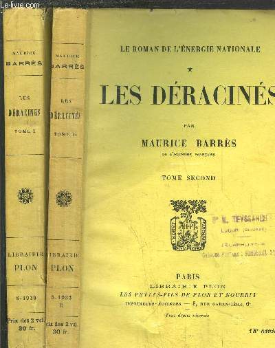 LES DERACINES - TOME I+II