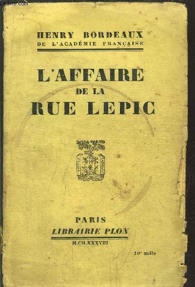 L'AFFAIRE DE LA RUE LEPIC