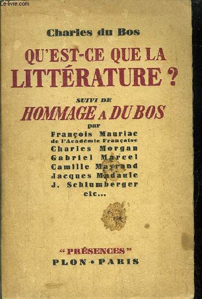 QU'EST-CE QUE LA LITTERATURE ?