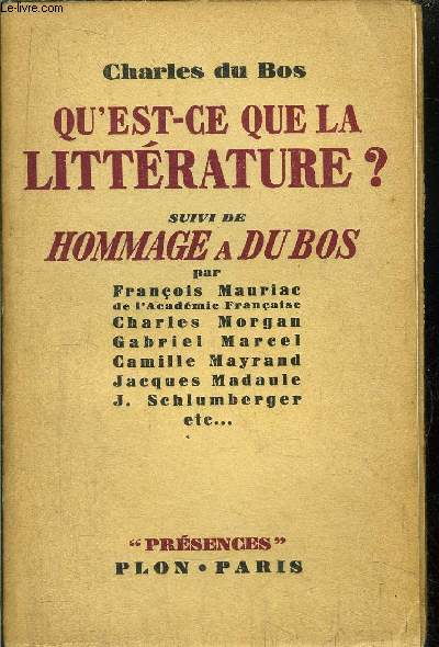 QU'EST-CE QUE LA LITTERATURE ?