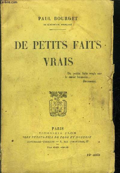 DE PETITS FAITS VRAIS