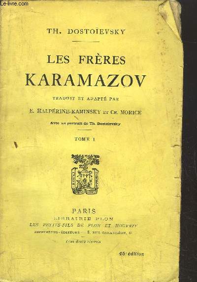 LES FRERES KARAMAZOV - TOME I