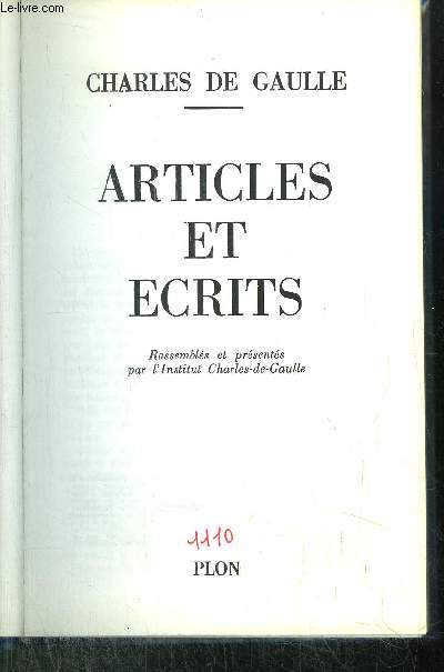 ARTICLES ET ECRITS