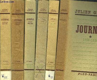 JOURNAL - 6 VOLUMES - TOMES I+II+III+IV+V+VI / 1928-1934 / 1935-1939 / 1940-1943 / 1943-1945 / 1946-1950 / 1950-1954