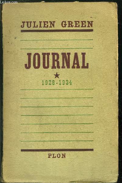 JOURNAL- TOME I / 1928-1934