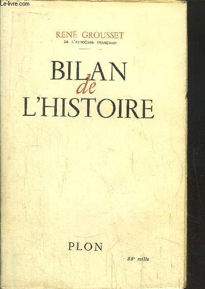 BILAN DE L'HISTOIRE