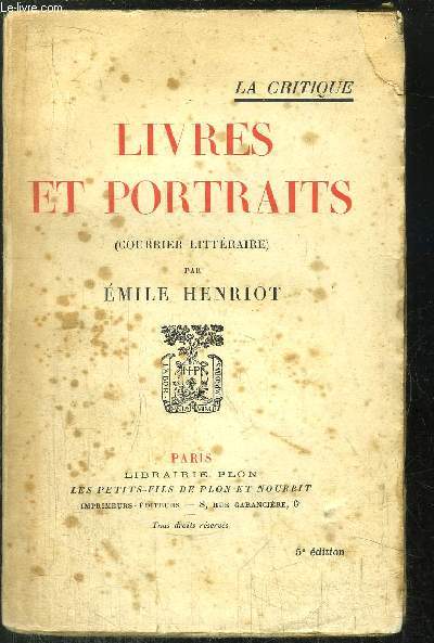 LIVRES ET PORTRAITS