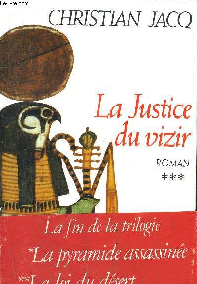 LE JUGE D'EGYPTE - TOME III - LA JUSTICE DU VIZIR