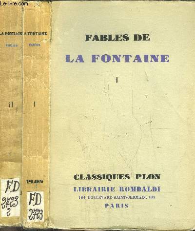 FABLES DE LA FONTAINE - 2 VOLUMES - TOMES I+II