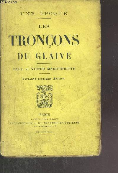 LES TRONCONS DU GLAIVE