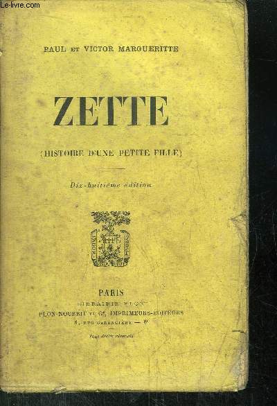 ZETTE - HISTOIRE D'UNE PETITE FILLE