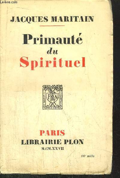 PRIMAUTE DU SPIRITUEL