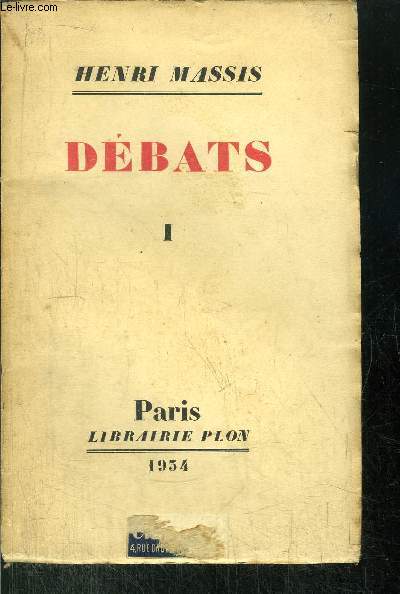 DEBATS- TOME I