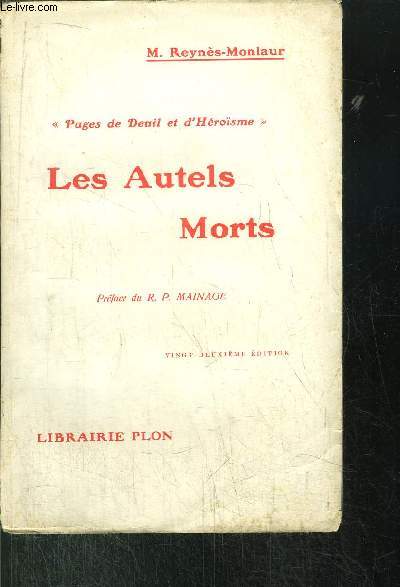 LES AUTELS MORTS