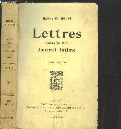 LETTRES - TOME I