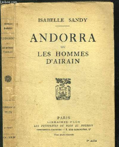 ANDORRA OU LES HOMMES D'AIRAIN