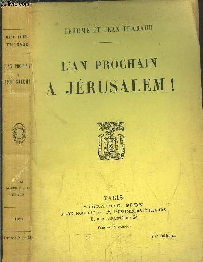 L'AN PROCHAIN A JERUSALEM !