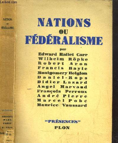 NATIONS OU FEDERALISME - COLLECTION 