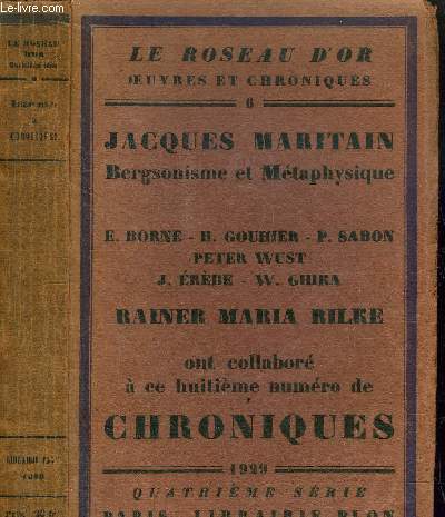 HUITIEME NUMERO DE CHRONIQUES - LE ROSEAU D'OR N6