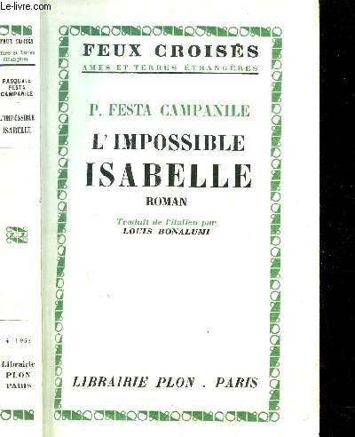 L'IMPOSSIBLE ISABELLE -COLLECTION FEUX CROISES
