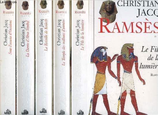 RAMSES- 5 VOLUMES - TOMES I+II+III+IV+V - LE FILS DE LA LUMIERE - LE TEMPLE DES MILLIONS D'ANNEES - LA BATAILLE DE KADESH - LA DAME D'ABOU SIMBEL - SOUS L'ACCACIA D'OCCIDENT