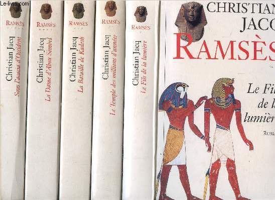 RAMSES- 5 VOLUMES - TOMES I+II+III+IV+V - LE FILS DE LA LUMIERE - LE TEMPLE DES MILLIONS D'ANNEES - LA BATAILLE DE KADESH - LA DAME D'ABOU SIMBEL - SOUS L'ACCACIA D'OCCIDENT