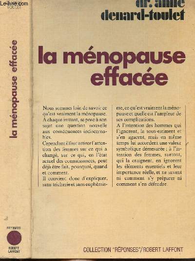 LA MENOPAUSE EFFACEE - COLLECTION 