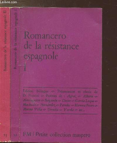 LE ROMANCERO DE A RESISTANCE ESPAGNOLE- 2 VOLUMES - TOMES I+II